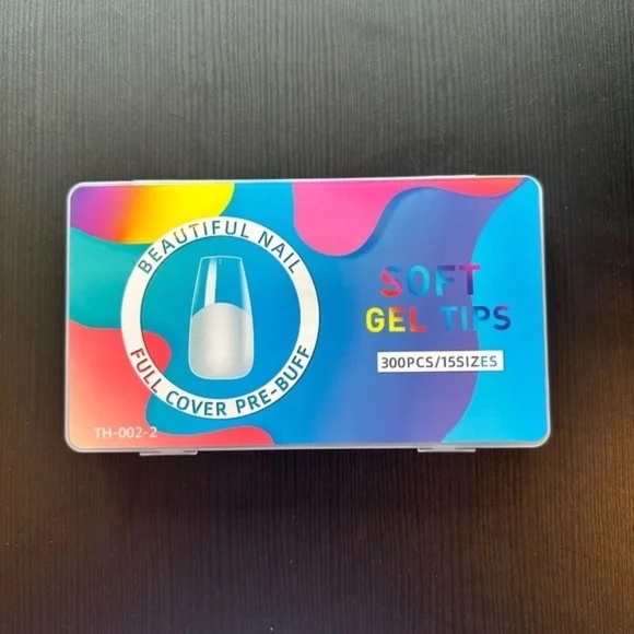 Soft Gel Nail Tips - Medium Coffin - Picture 2 of 4